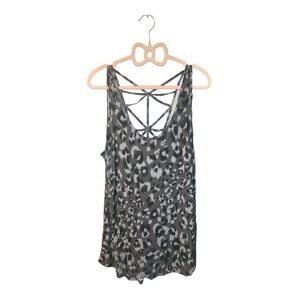 Maurices 24/7 black and gray leopard tank VGuG size medium